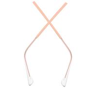 Healvian Gambe Metalliche Per Occhiali Bracci Ricambio Leggeri e Resistenti Color Rosa Oro Con Coprispalla Trasparente Per Montature Occhiali e Sole
