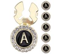 Healvian Gemelli da Uomo Dorati Lettera, Set da 6 Copribottoni per Camicie da Smoking, Accessori Eleganti per Polsini e Giacche, per Matrimoni e Abiti da Festa
