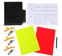 Healvian Kit Arbitro Calcio Carte, Referto, Fischietti e Matita | PVC e ABS Robusti, Portatile, Uso Facile, per Arbitri in Volley e Eventi Sportivi