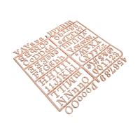 Healvian Lettere in Plastica e Simboli per Bacheca in Feltro Oro Set Accessori per Piccola Lavagna per Organizzazione Domestica Didattica e Comunicazione Creativa