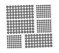 Healvian Marcatori per Scansione 3D Pellicola Riflettente Set 6 Fogli 318 Punti di Marcatura per Scanner 3D da 6 MM Compatibili per Ingegneria Architettura e Design