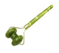 Healvian Massaggiatore Viso Jade Roller in Pietra Naturale Per Cura Della Strumento Antirughe Portatile Roller Doppia Testa Per Massaggio Faciale Leggero e Facile Da Usare Per Viaggi e Uso