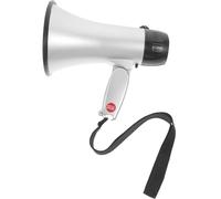 Healvian Megafono Portatile 25W Argento Registrazione 240S Altoparlante Rumoroso ad Alto Volume per Tifare Calcio e Insegnanti Uso Esterno Eventi Sportivi e Emergenze