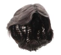 Healvian Men's Short Synthetic Wig Blend Heat Resistant Hairpiece For Cosplay And Halloween Natural Look Toupee For Everyday Wear And Old Man Costume