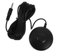 Healvian Microfono da Tavolo di Calibrazione 3,5mm per Audio e Voce | Connettore Diritto, Cavo da 5m, Nero, Plastica e Metallo, per Sala Conferenze e Insegnamento Online