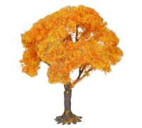 Healvian Mini Albero Modello Paesaggistico Arancione 15 Cm, Accessorio per Diorama Ferroviario e Modellismo, Decorazione Esterna e Interna per Spazi Verdi in Miniatura e Scenari Creativi