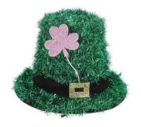 Healvian Mini Cappello Leprechaun Verde per San Patrizio Fermaglio Leggero e Decorativo per Capelli Accessorio Festivo Donna per Festa e Costume