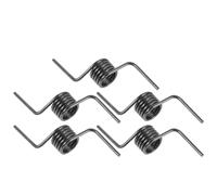 Healvian Molla per Cerniera Porta Frigorifero 5 Pezzi Molla di Torsione in Metallo Piccola 13-10-40 Accessorio di Sostituzione per Porta Divisoria Frigorifero Kit Riparazione Forza di