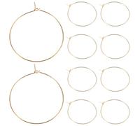 Healvian Orecchini a Cerchio Grandi da Donna 10 Pezzi, Cerchietti Auricolari Oversize in Acciaio Inox Leggero Placcato Oro, Cerchi Rotondi Continui da 35 Mm per Feste, Eventi e Uso