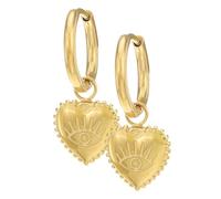 Healvian Orecchini Pendenti a Forma di Cuore in Metallo Dorato Set da 1 Paio per Donna Accessori Romantici per Festa degli Innamorati e Occasioni Speciali