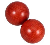 Healvian Palle da Massaggio in Legno Baoding 2 Pezzi 5 Cm, Palla da Fitness Cinese da Polso Ergonomica, Massaggio Manuale per Mani e Polsi, Strumento Rilassante Compatto per Viaggi