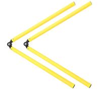 Healvian Palo per Ostacoli da Calcio Pieghevole 2 Pezzi in ABS e Metallo Resistente, Strumenti di Agilità Colori Vivaci per Allenamento Corsa e Agilità Calcio, Attrezzatura per