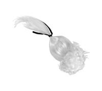 Healvian Parrucca Bianca da Giudice per Cosplay Eventi Feste e Costumi da Uomo Stile Gentiluomo Vestibilità Comoda e Materiali Morbidi per Spettacoli