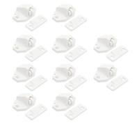 Healvian per Perline in Plastica Bianca, Resistente e Non Deformabile 10 Set di Chiavistelli per in Legno e Mobili come Librerie