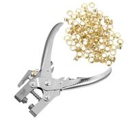 Healvian Perforatrice per Fori in Metallo a Leva Doppia Set Pinza Perforatrice Singola per Pelle Impugnatura Antiscivolo per Uso Domestico e Fai-da-Te