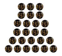 Healvian Perline Buddiste 200 Pezzi 8Mm Acrilico Nero per Braccialetti e Collane Fai da Te Amuleti Buddisti Multifunzionali Protezione e Fortuna Artigianato e Creazione Gioielli