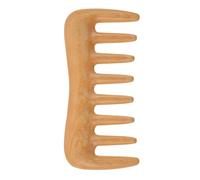 Healvian Pettine Denti Larghi in Legno Massaggiatore Per Capelluto Piccolo e Portatile Per Viaggio Antistatico Denti Arrotondati Per e Districazione