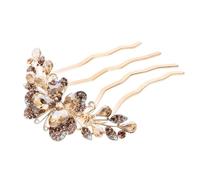 Healvian Pettine Laterale Strass per Capelli da Sposa Elegante e Leggero Accessorio Matrimonio con Quattro Denti Clip Compatta per Donne e Ragazze per Eventi come Cerimonie e Serate