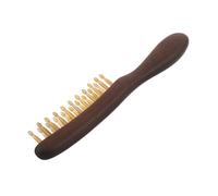 Healvian Pettine Massaggio per Capelluto in Sandalo con Doppia Denti Larghi Pettine Manuale Esfoliante e Districante per per e Aromaterapia Naturale e Relax