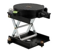 Healvian Piattaforma Elevatrice a Cric in Alluminio Livellatore 360° Rotante, Supporto Regolabile per Banco da Lavoro da Laboratorio, Piattaforma di Sollevamento Portatile per Misurazioni