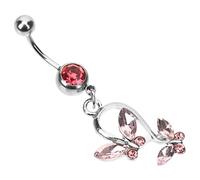 Healvian Piercing All Di Farfalla in Acciaio Per Piercing Per Donna Decorazione Per Pancia e Bikini Adatto Per Feste in Spiaggia e Regali