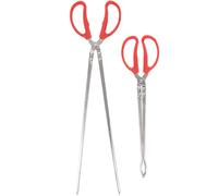 Healvian Pinza per Granchi e Pesci di Mare in Acciaio Inox 2 Pezzi Design Ispessito per Pesca e Raccolta in Contesto Marino