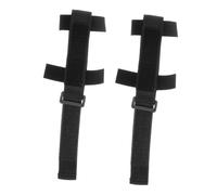 Healvian Polsino Elastico Regolabile in Nylon Nero per Posate Antiscivolo, Supporto per Cucchiai e Bacchette, Aiuto Alimentare, 2 Pezzi, per Anziani