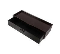 Healvian Porta Bacchette Giapponese in Nero con Coperchio, Organizer per Cucchiai e Posate, Contenitore a Cassetto per Cucina e Ristorante Sushi, Facile da Pulire e Compatto