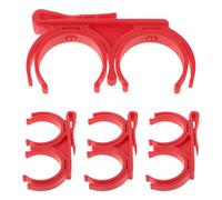 Healvian Porta Palline da Golf Pieghevole 4 Pezzi Clip Rotante Resistente in Plastica Rossa, Supporto Cintura Stabile per Sacche da Golf, Custode Doppio per 2 Palline, Accessorio