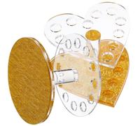 Healvian Porta Pennelli per Unghie Acrilico Trasparente 12 Fori, Supporto Espositore per Strumenti Nail Art Salone di Bellezza, Organizer per Manicure e Corsi Professionali