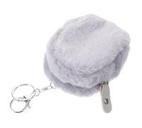 Healvian Portafoglio Portachiavi Per Donna in Morbido Tessuto Grigio Con Cerniera, Portamonete Piccolo Da Viaggio Versatile Per Monete, Auricolari e Chiavi, Borsa Porta Monete Adorabile Stile Giovane