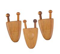 Healvian Raschiatori per Massaggi in Legno 3 Pezzi, Tavole Guasha Compatte per Terapia dei Meridiani, Massaggi Rilassanti per Uso Domestico e Viaggi