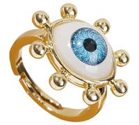 Healvian Regolabile Open Ring Occhio Del Destino per Fidanzamento e Speciali per Compleanni e Anniversari