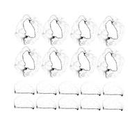 Healvian Retine Elastiche Invisibili Per Chioma in Nylon Da 20 Pezzi, Rete Traspirante 10 Mm Per Chignon e Parrucche, Copertura Comoda e Naturale Per Ballerine e Uso Prolungato