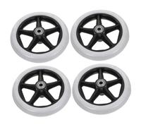 Healvian Ruote Anteriori Per Sedia a Rotelle 6 Pollici Grigie Set Da 4 Pezzi Resistenti All’usura e Agli Urti Per Anziani e Pazienti Facile Installazione