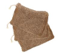 Healvian Sacchetti Salvasapone in Iuta Riutilizzabili 3 Pezzi, Sacchetti Schiumogeni Rete Naturale Coulisse Per Bagno Doccia e Pulizia Viso