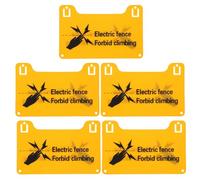 Healvian Segnali di Avvertimento per Recinzione Elettrica 5 Pezzi 20X128 CM Cartelli di Sicurezza Resistenti per Esterni Alta Tensione e Divieto di Arrampicata per Scuole e Industrie