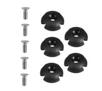 Healvian Set 10 Pezzi Fibbie Piccole per Kayak e Canoa Viti Accessori per Ancoraggio Corde e Sartiame Fibbie Nere Leggere Compatte per Uso in Kayak e Rafting