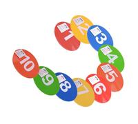 Healvian Set 10 Pezzi Segnaposto Allenamento Calcio Numeri Stampati, Marcatore da Calcio 23 Cm in PVC Antiscivolo per Uso Interno ed Esterno, Accessori Sportivi per Esercizi di