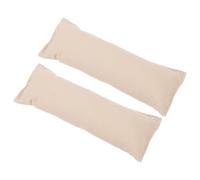 Healvian Set 2 Pezzi Tappetino per Gomiti e Polsi per Computer 13X5 CM in Cotone 100% Antiscivolo Colore Bianco Crema Supporto Ergonomico per Scrivania Ufficio Comfort Polso e Gomito