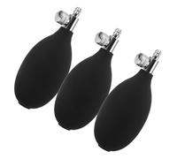 Healvian Set 3 Pezzi Ricambi Pompa Gonfiaggio Manuale con Valvola Rilascio Aria in Metallo Nera, Compressione Ergonomica per Sfigmomanometro Uso Medico e Monitor Pressione Sanguigna
