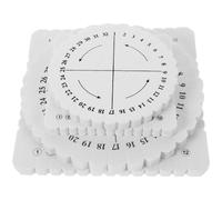 Healvian Set 4 Pezzi Beadsmith Tavola per Intrecciare Corde in Eva Bianco, Forma Rotonda e Quadrata, Strumento Pratico e Semplice da Usare per DIY