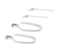 Healvian Set 4 Pezzi Pinze per Escargot in Acciaio Inossidabile Argento, Alta Resistenza e Perfette per Servire Lumache a Tavola in Casa