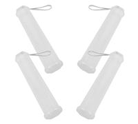 Healvian Set 4 Pezzi Tubo Porta Penne Telescopico in Plastica Trasparente, Astuccio Versatile per Pennelli e Materiale Artistico, per Viaggi e Sessioni Creative