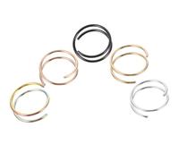 Healvian Set 5 Anelli al Naso a Doppia in Acciaio Resistente Cerchi Decorativi per Piercing al Setto Sicuri e Delicati sulla Pelle per Uso Prolungato e Regalo per Occasioni Speciali