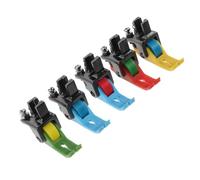 Healvian Set 5 Piedini Premistoffa in PTFE per Macchine da Cucire Domestiche e Industriali - Piedino Orlatore Stretto a Rullo per Cuciture Dritte e Tessuti Spessi - Ricambio Piedino