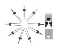 Healvian Set Aghi Doppi Elastici per Macchina da Cucire Domestica con Piedino Premistoffa, Infila Ago Doppio 9 Scanalature, 3 Misure Miste 2.0/90 3.0/90 4.0/90, Accessori per Cucito