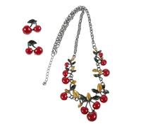 Healvian Set Con Ciliegie Collana Con Ciliegie Per Per Ragazze Adolescenti Sposa Matrimonio