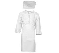 Healvian Set Costume Bambino Da Chef Con Grembiule E Cappello Per Cucina, Cucina Finta, Pittura E Preparazione Dolci Per Bambini Piccoli