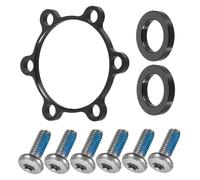 Healvian Set da 1 Paio di Distanziali Mozzo Ruota Hubcentric 3Mm Neri per Bicicletta Guarnizioni di Conversione 100-110/142-148Mm Compatte e Resistenti per Accessori Bici Fissaggio